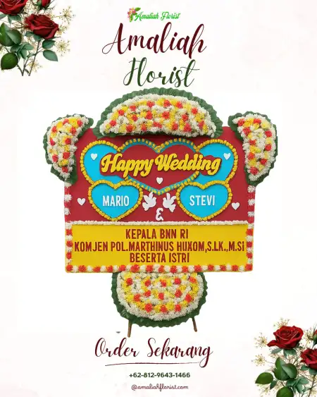 Papan Bunga Pernikahan Sido Waras
